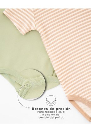 Body Manga Corta Algodón Surtido X3unds Bebé Unisex Multicolor