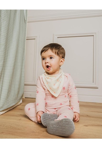 Conjunto Body + Pantalón Acanalado Bebé Niña Rosa