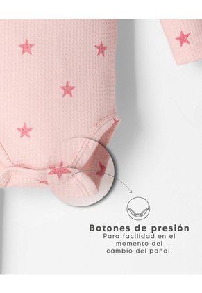 Conjunto Body + Pantalón Acanalado Bebé Niña Rosa