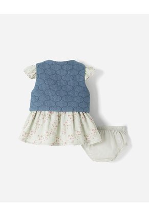 Conjunto Vestido + Bloomer Bebé Niña Multicolor