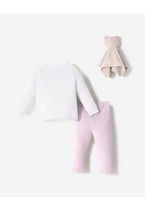 Conjunto + Peluche De Apego Bebé Niña Rosa