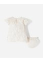 Conjunto Vestido + Bloomer Bordado Bebé Niña Blanco de BABY FRESH