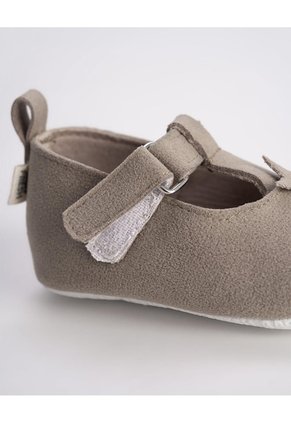 Zapatos Tipo Loafer Suela Blanda Café Bebé Niña Beige
