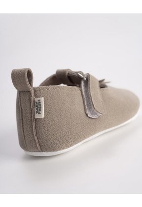 Zapatos Tipo Loafer Suela Blanda Café Bebé Niña Beige