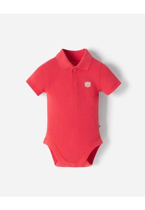 Body Manga Corta Rojo Bebé Niño Rojo