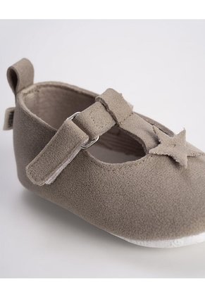Zapatos Tipo Loafer Suela Blanda Café Bebé Niña Beige