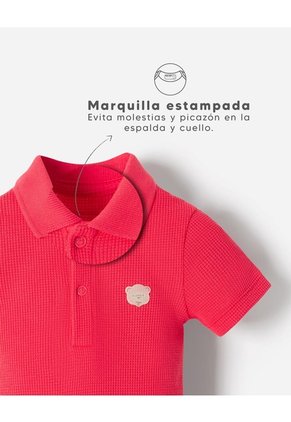 Body Manga Corta Rojo Bebé Niño Rojo