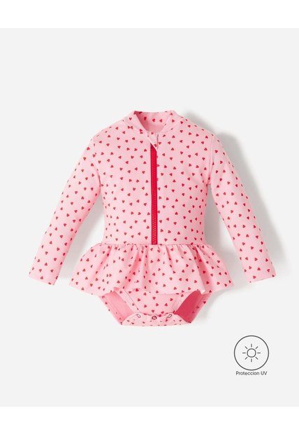 Vestido De Baño Rosado Estampado Rosa