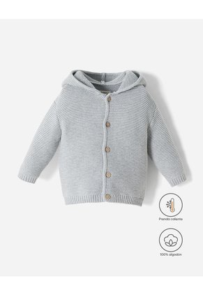 Suéter Regular Gris Bebé Unisex Gris