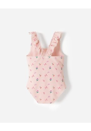 Vestido De Baño Rosado Estampado Bebé Niña Rosa
