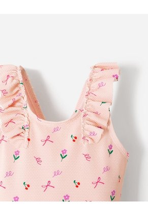 Vestido De Baño Rosado Estampado Bebé Niña Rosa