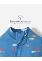 Traje De Baño Manga Larga Protección UV Estampado Bebé Niño Azul de BABY FRESH