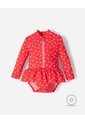 Vestido De Baño Manga Larga Protección UV Estampado Bebé Niña Rojo de BABY FRESH