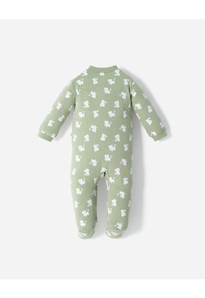 Pijama Algodón Cierre Doble Sentido Estampada Bebé Niña Verde