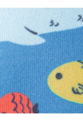 Traje De Baño Manga Larga Protección UV Estampado Bebé Niño Azul