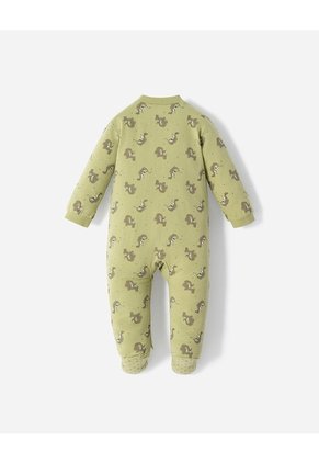 Pijama Algodón Cierre Doble Sentido Estampada Bebé Niño Verde