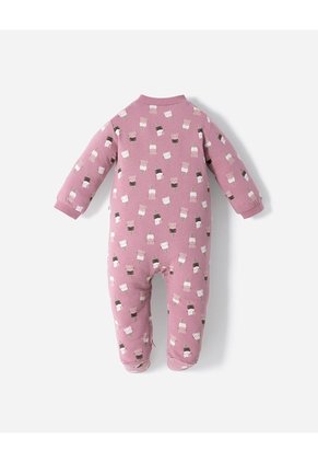 Pijama Algodón Cierre Doble Sentido Estampada Bebé Niña Rosa