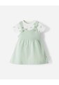 Conjunto Body + Vestido Algodón Bebé Niña Verde de BABY FRESH