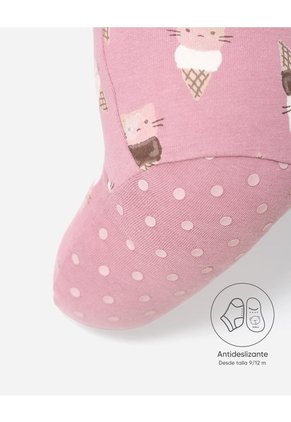 Pijama Algodón Cierre Doble Sentido Estampada Bebé Niña Rosa