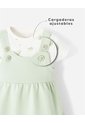 Conjunto Body + Vestido Algodón Bebé Niña Verde de BABY FRESH