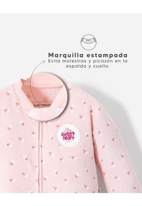 Pijama Cierre Doble Sentido Estampada Bebé Niña Rosa