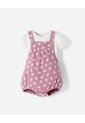 Conjunto Camiseta + Enterizo Algodón Bebé Niña Rosa Claro de BABY FRESH