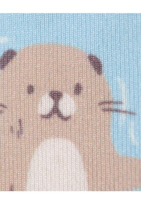 Traje De Baño Manga Larga Protección UV Estampado Bebé Niño Azul