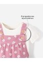 Conjunto Camiseta + Enterizo Algodón Bebé Niña Rosa Claro de BABY FRESH