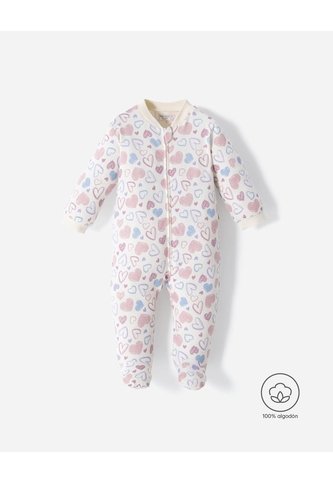Pijama Algodón Cierre Doble Sentido Estampada Bebé Niña Beige BABY FRESH