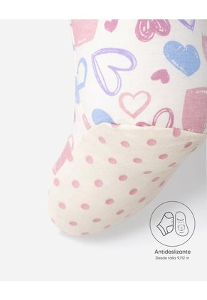 Pijama Algodón Cierre Doble Sentido Estampada Bebé Niña Beige