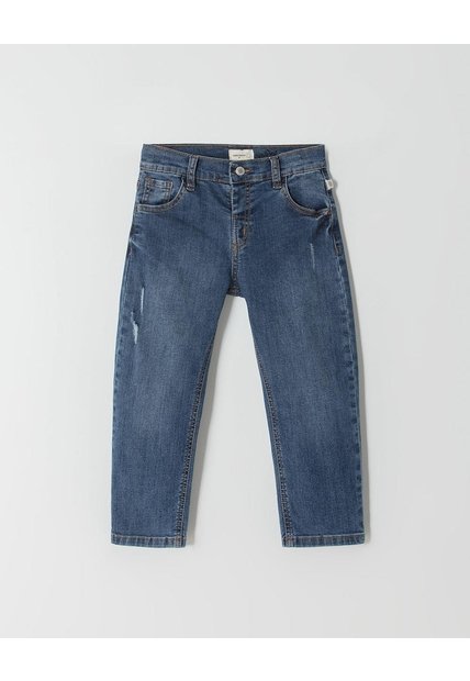Jean Recto índigo Medio Unisex Azul Oscuro