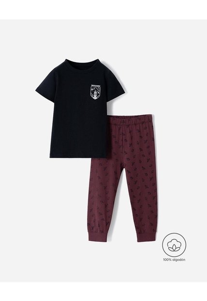 Pijama Camiseta + Pantalón Niño Negro
