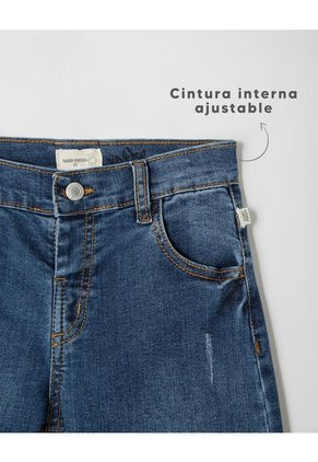 Jean Recto índigo Medio Unisex Azul Oscuro