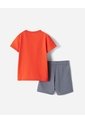 Pijama Camiseta + Short Algodón Niño Naranja de BABY FRESH
