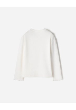 Camibuso Regular Acanalado Blanco Niña Blanco