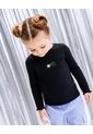 Camibuso Regular Acanalado Negro Niña Negro de BABY FRESH