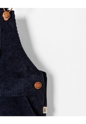 Overol Regular Corduroy Azul Niño Azul