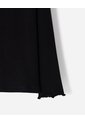Camibuso Regular Acanalado Negro Niña Negro de BABY FRESH