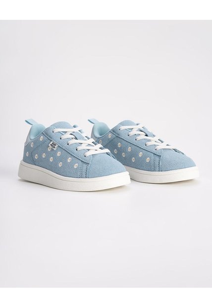 Tenis Casuales Azules Bordados Niña Azul