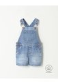 Overol Corto Denim Regular Algodón índigo Medio Unisex Azul Oscuro de BABY FRESH
