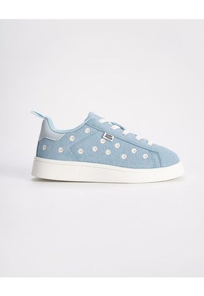 Tenis Casuales Azules Bordados Niña Azul