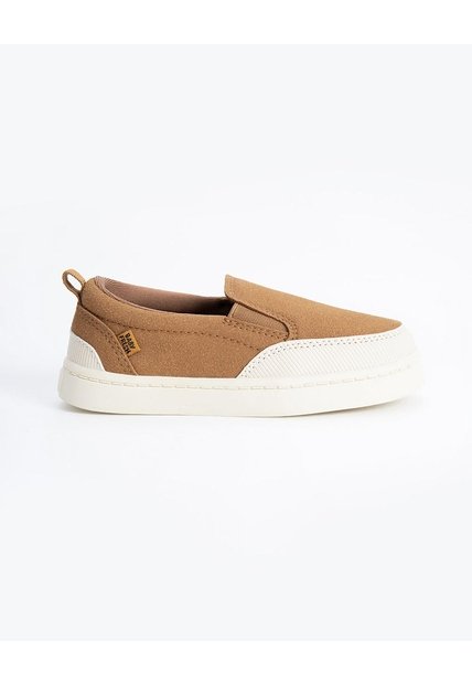 Zapatos Tipo Slip On En Pana Café Niño Cafe