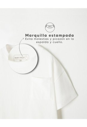 Camiseta Oversize Algodón Blanca Niño Blanco