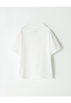 Camiseta Oversize Algodón Blanca Niño Blanco