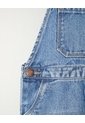 Overol Corto Denim Regular Algodón índigo Medio Unisex Azul Oscuro de BABY FRESH