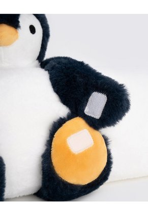 Cobija Para Bebé + Peluche De Pingüino