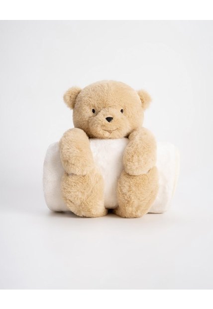 Cobija Para Bebé + Peluche De Oso