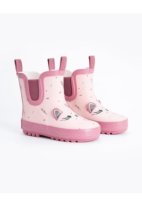 Botas De Lluvia Gato Niña Multicolor