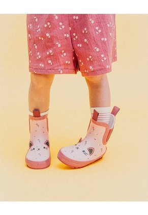 Botas De Lluvia Gato Niña Multicolor