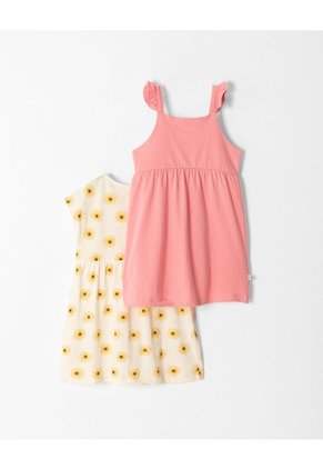 Vestido Corto Algodón X2unds Surtido Niña Multicolor
